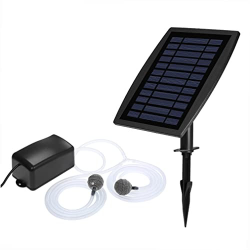 Solar Air Pump for Pond,Solar Fish Tank Oxygen Pump Oxygenator Aquarium Aerator Pond Air Pump Fishing Airpump with Aquarium Oxygen Pipe Air Bubble Stone