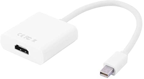 Ruilogod Mini DisplayPort Male a HDMI Female Thunderbolt Convertidor Compatible blancopuro