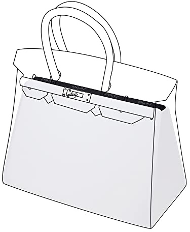 DGAZ Taschen Kissen für Birkin25/30/35/40, Luxustasche Taschenformer Einsatz, Handtaschen Innenkissen für Damen Taschen (Weiß, BK25)
