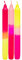 Talking Tables Lot de 3 bougies effilées non parfumées Rose fluo Orange et jaune, Sherbut en Marbre