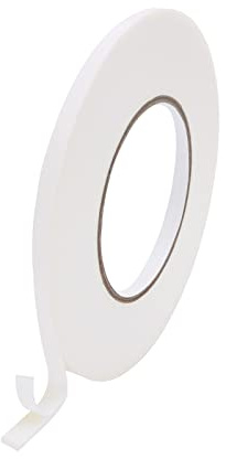 Funnytek 10M Doppelseitiges Schaumstoff Klebeband, 6mm(B) x1mm(D) Selbstklebend Dichtungsband Schaumstoffband für Scrapbooking, Kartenherstellung, Geschenkerpacvkung, Dekorieren