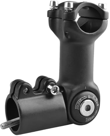 TRIWONDER Cykelstam justerbar 0-90 graders cykelstyre stam 25,4 31,8 60 mm 80 mm 93 mm 100 mm cykelstamstigare för mountainbike MTB, BMX (25,4 x 80 mm)