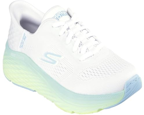 Skechers Dam Max Cushioning Elite 2.0 Solace sneakers, Vit blå lime, 38 EU