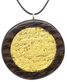 Kette aus Wenge mit Blattgold