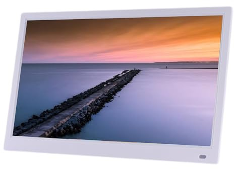 Cornice Digitale Multifunzione Da 27 Pollici E 32 Pollici, Con Rilevamento Del Corpo Umano, Può Essere Montata A Parete, Supporta La Visualizzazione Di Foto, Video E Calendario(White,27 inches)