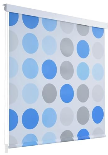 Sufrk Duschrollo 140x240 cm Kreismuster Badewanne Vorhang Duschvorhang Rollo