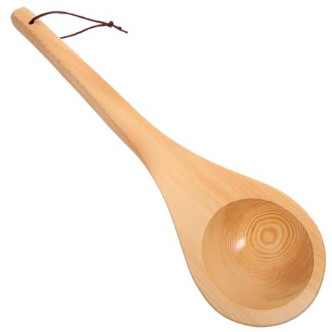 MAGICLULU Holzsaunakelle Wasserschöpfkelle Kleine Schöpfkelle Mit Langem Griff Für Dampfbad Bad Sauna Badezimmer-saunaschöpfkelle Wasserlöffel Küchengerät Haushaltswasserschöpfkelle