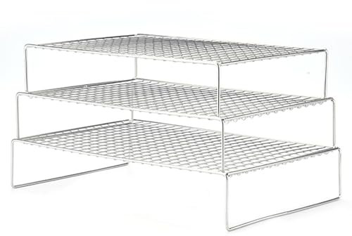Griglia di raffreddamento da forno, in acciaio inox, impilabile, lavabile in lavastoviglie, per biscotti, pizza, torte, griglia di raffreddamento multipla per cottura casalinga