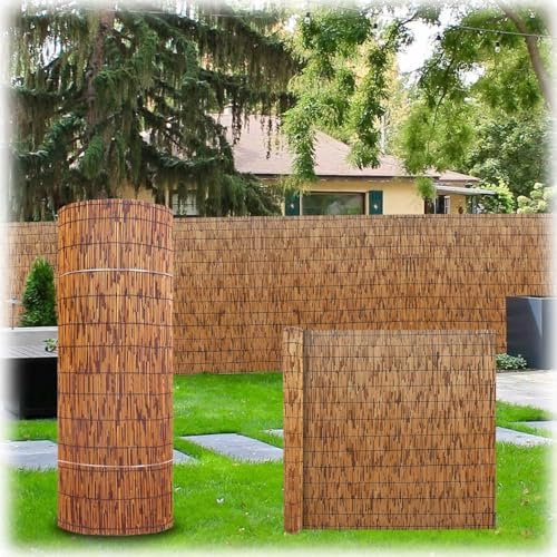 BZCKBZ Reed Screening, Garden Fence Privacy Screen for Backyard Or Patio Decorative Fence Roll, 1.6FT 3.3FT 3.6FT 3.9FT 4.3FT High Screen Roll(120x500cm(3.9x16.4FT))