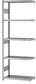 eurokraft | Schwerlast-Steckregal | doppelseitig | HxBxT 2000 x 750 x 300 mm | verzinkt | Anbauregal