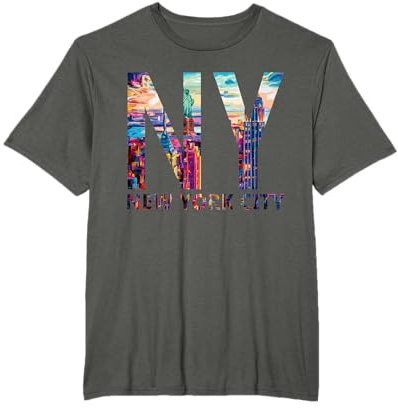 New York Geschenk Männer Damen NY City Urlaub Vintage Sport T-Shirt