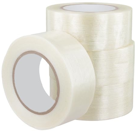 CHIHEUNG 4 PCS Clear Duty Tapes, 25m/82FT Waterproof Tape, High Performance Transparent Tape Outdoor Use for DIY Discreet Repairs Commercial, Industrial Uses