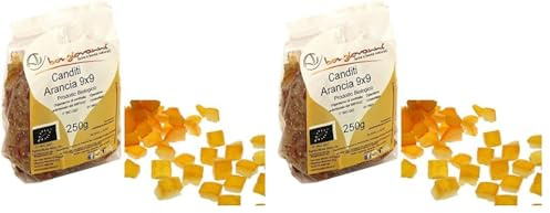 BONGIOVANNI FARINE E BONTA' NATURALI Arancia Candita (cubetti) 250g BIO (Confezione da 2)
