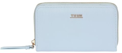 THUN Portafoglio medio azzurro, ecopelle, Collezione Sempre con Me, 16,3 x 3 x 10 cm