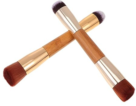 PACKOVE Doppelseitiger Make up Pinsel Satz Foundation Und Rougepinsel Mit Weichem Nylonhaar Für Damen Mädchen Multifunktionaler Kosmetikpinsel Zum Verblenden Und Fixieren