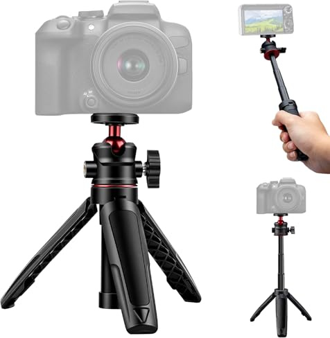 Camera Tripod, Universal Digital Camera Tripod Small Adjustable Ball Head | Small Tripod for Camera for Sony ZV1/RX100, Canon G7X, Fujifilm X100V, Leica Q2, DSLR/Mirrorless Cameras Phone