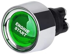 Interruttore di accensione e avviamento del motore 12V 50A 3 pin SPST Pulsante momentaneo senza chiave Interruttori ON OFF Adatto per pulsante(Green)