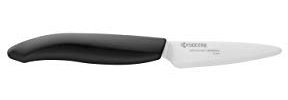Kyocera FK-075-WH BK Petit Couteau d'Office Manche Noir Lame Céramique Blanche 7, 5 cm