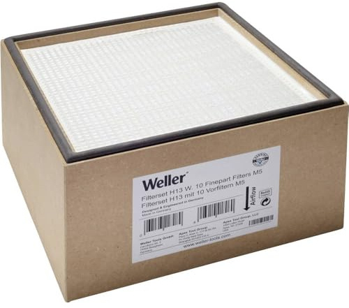 Weller T0058762701 Kompaktfilter: Partikelfilter H13 und Aktivkohlegranulat-Filter mit 10 Vorfiltern M5 für Zero Smog 2, Zero Smog EL, WFE 2ES / CS Rauchabsaugsysteme