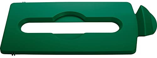 Rubbermaid Commercial Products Slim Jim Couvercle Fente Papier Vert – Couvercle Vert Pour Station De Tri Slim Jim, Tri Sélectif En Environnement Professionnel – 2007886