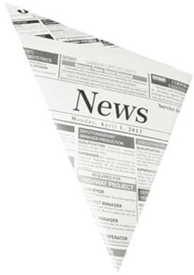 PAPSTAR 1000 Spitztüten, Pergament-Ersatz 27 cm x 19 cm x 19 cm Newsprint Füllinhalt 125 g, fettdicht, Sie erhalten 1 Packung, Packungsinhalt: 1000 Stück
