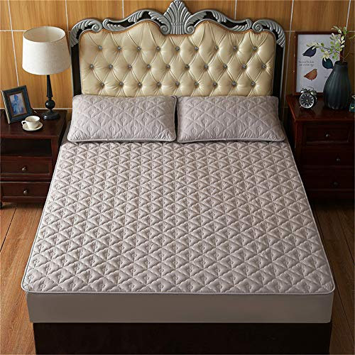 YCDZ Funda Protectora De Colchón, Antialérgica, Transpirable, Impermeable, Antiinsectos Y ácaros, Sin Olor, Sin Ruido, Apta para Todo Tipo De Camas (Gris Claro,90x200cm?16-25?)
