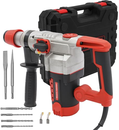 2200W Elektrischer Abbruch SDS Bohrhammer 30 Zylinder Hochleistungs Elektro Schlagbohrmaschine Bohrmaschine Meißel Hammer Abbruch Betonbrecher Kits, Hämmerzeiten 3300min