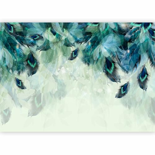 murando - Carta da Parati Moderna per Cameretta, Piuma, 400x280 cm | Fotomurali in TNT, Decorazione da Muro XXL, Poster Giganti da Parete, Boho, Produzione Europea