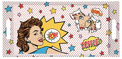 Pop Art - Bandeja de melamina (40 x 19 cm)