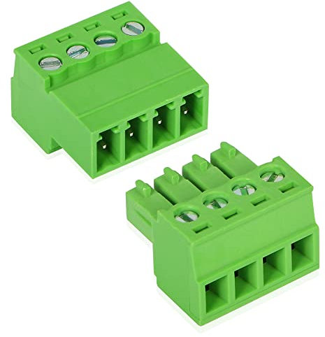 GINTOOYUN 5 setzt 3.81mm Phoenix-Verbindungsstück 4-Pin, 300V 15EDGRK 4-Pole 3.81mm Erdkreis-Klemmen, 3.81mm Neigung 4P PCB-Schraubklemmen(Stil 3)