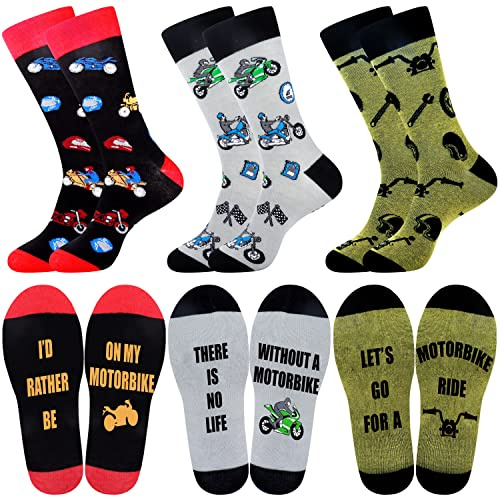 Belloxis Motorbike Gifts for Men Mens Socks 9-11 Multipack Gifts for Motorbike Lovers Funky Funny Socks