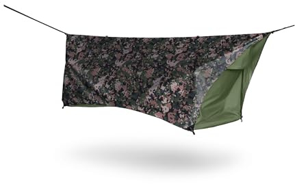 Haven Tent Safari Lay Flat hammock Tent – 300D polyestercanvas vattentät tent & camping hammock med myggnät – inklusive premium isolerad dyna och regnfly (Canopy Camo)