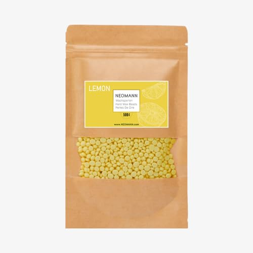 NEOMANN Waxing Perlen zur Wachs Haarentfernung 500g Zitronenduft-Hartwachs oder Wax für Schmerzfreie Wachsperlen Haarentfernung-für alle Wachswärmer und Ganzen Körper