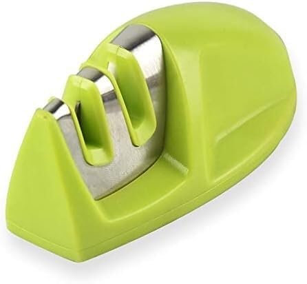 MAHWER Knife Sharpener，2 Stages Knife Sharpener Knives Grinding Tool Professional Sharpening Grinder Diamond Ceramic Steel Grindstone Kitchen Accessory (Color : Green red)