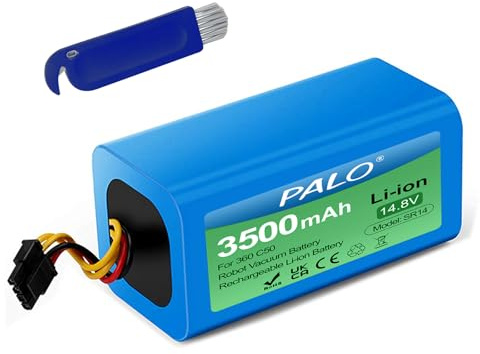 Palogreen 3500mAh Batería de Repuesto para Conga 1290 1390 1490, AIRROBO P10, Robot 360 C50 Batería de Ion de Litio Robot Aspirador