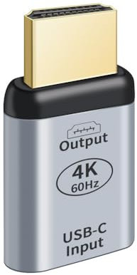 TEAFIRST Adattatore USB 3.1 Gen 2 per collegare USB-C tipo C femmina a HDMI 2.0 maschio, video 4K a 60 Hz