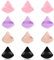 12 Unidades Maquillaje Puff con Correa Esponja Herramientas, Triángulo Maquillaje Borla de polvo, reutilizable Maquillaje Puffs, para Kosmetics, Aplicadores de Polvo Suelto Base Fundación