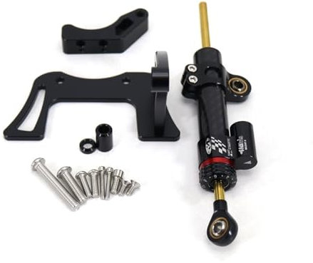 INLIMA Stabilizzatore Moto Regolabile per Dualtron per Thunder 2 ll Scooter Elettrico Stabilizzatore Kit smorzatore Accessori Sterzo Anti-Vibrazione Anti-Jitter (Color : Carbon Fiber Set)