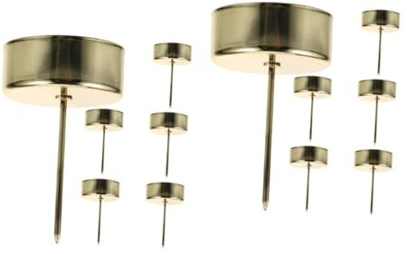 Cabilock 12pcs Christmas Candle Holder Taper Candle Cups Spike Decorations Festive Party Table Decor