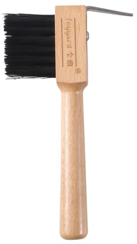 Bexdug Horse Hoof Pick - Hoof Scraper Brush for Rubber Hoof Pick with Brush, Hoof Pick Brush, Hoof Pick with Wooden Handle Cleaning Brush, Robust Textured Horse Care Set for