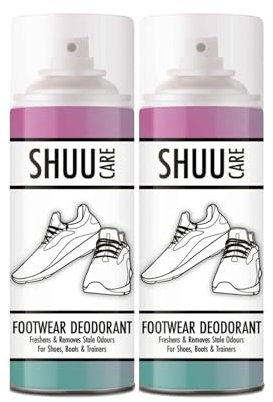 PEBBLE HUG Shoes And Footwear Deodorant Spray, Long-Lasting Freshness, Quick-Drying And Non-Sticky, Perfect All Types Of Shoes, Sneakers, Boots, Gym Sessions, 250ml, (2 Pcs)