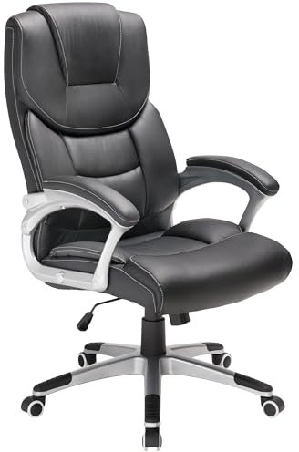 Deuba® Bürostuhl Schreibtischstuhl Ergonomisch Gepolsterte Armlehne Verstellbar Home Office Gamingstuhl Computerstuhl Chefsessel 120kg Belastbar