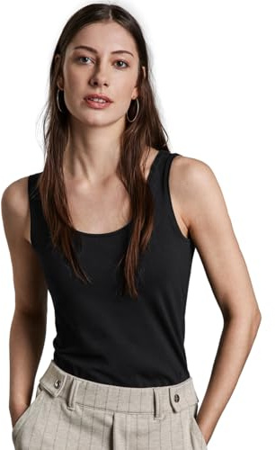 Street One Damen Basic Top mit Rundhals in Unifarbe