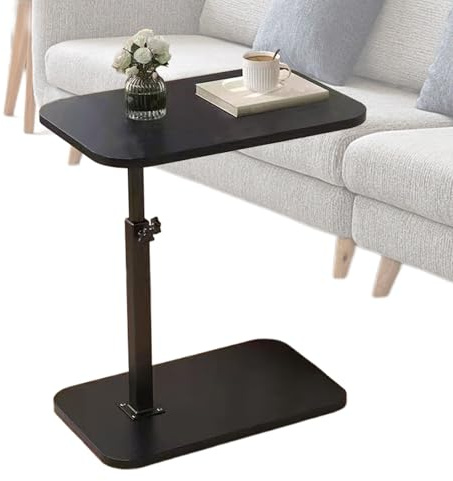 Pzuryhg Träbord, roterbar laptop TV-bricka, justerbart sängbord, soffa, 360° vridbar design, platsbesparande struktur, perfekt för vardagsrum, sovrum, arbetsrum, 45-80 cm