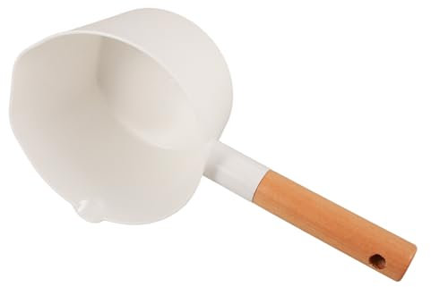 TOPPERFUN Cucharón De Agua De Madera Con Mango Capacidad Grande Ergonómico Para Baño Cocina y Lavado De Frutas Fácil Limpieza y Almacenamiento