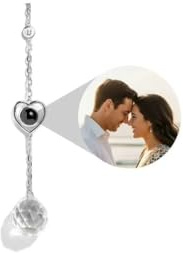 Personalisierter Engelsflügel-Foto-Anhänger, Schneeflocke, Stern, Foto-Projektion, Ornamente für Frauen, Familie, Gedenkgeschenke (C)