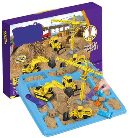 Generisch Kinder Bausand Spiel Set - -Baufahrzeug-Spielzeug,Sensorik-Sandspielzeug,Für Und Mädchen Vorschulkinder Innenbereich Und Außenbereich Geburtstag Kindergarten Spielzimmer
