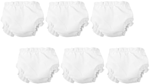 GARVALON 6 Stück Miniatur Puppenunterwäsche aus Stoff Verstellbare Puppenunterhose Waschbar und Wiederverwendbar Passend für 10 Zoll Babypuppen Zubehör für Kreatives Rollenspiel
