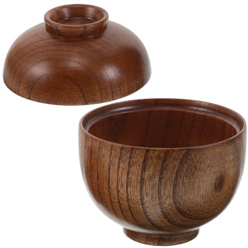 Angoily Japanische Suppenschale mit Deckel Miso Suppenschüssel Reisschale im Japanischen Stil für Suppe Reis und Dips Gastronomiegeschirr