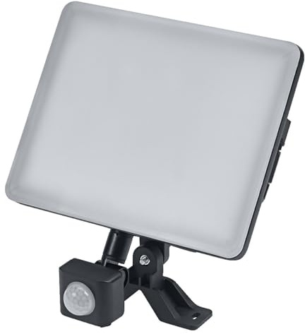 OSRAM ENDURA Flood Sensor Reflector LED Ajustable, 50W, 4250lm, 4000K blanco frío, sensor de movimiento, Negro, Aluminio, IP44